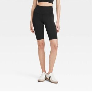 All in Motion Black High-Waisted Bike Shorts
